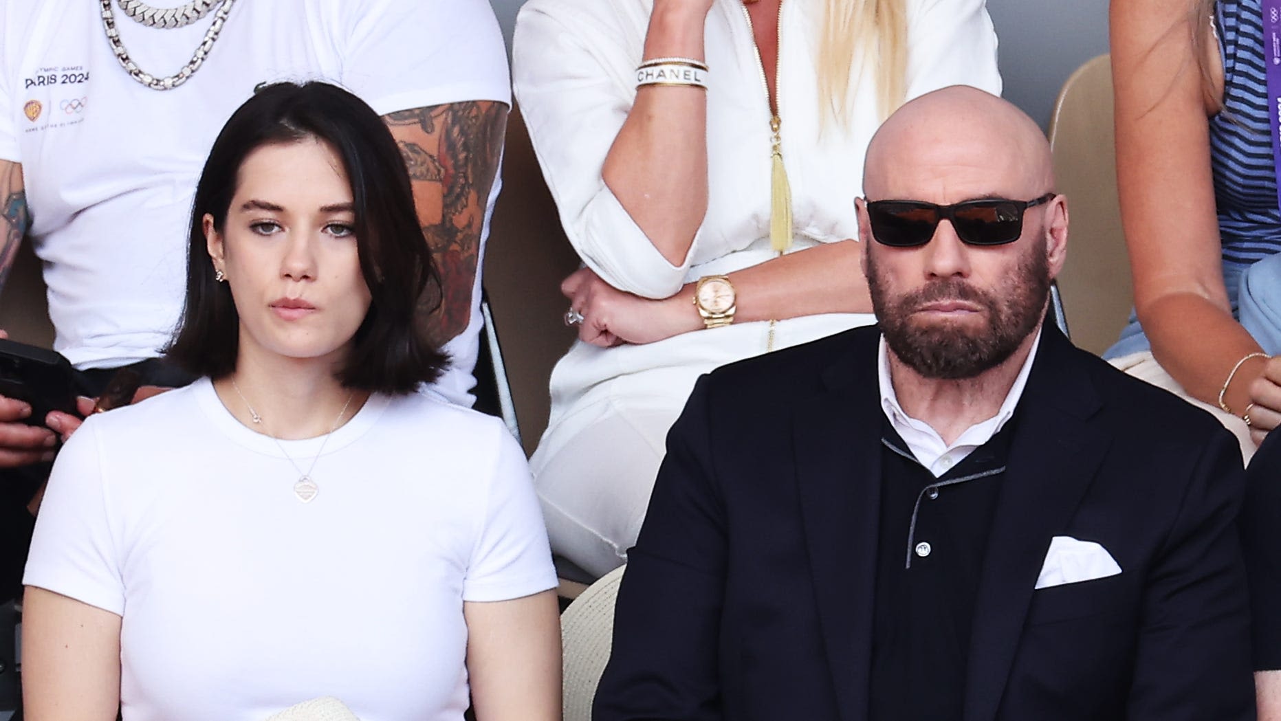 John Travolta and daughter Ella Bleu spotted on rare outing at Paris Olympics