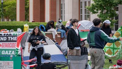 UNC Charlotte tears down pro-Palestine tent encampment early Tuesday, detains one person