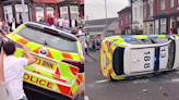 Leeds Riots: Police Car Overturned In Harehills, Fires Break Out | WATCH