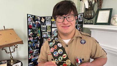 Man with Down syndrome fulfills dream of becoming an Eagle Scout