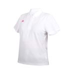 KAPPA 女短袖POLO衫-台灣製 慢跑 高爾夫 網球 吸濕排汗 上衣 321S7UW-001 白桃紅
