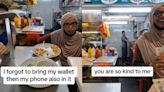 Netizens praise hawker for giving free food to woman who 'forgot' wallet