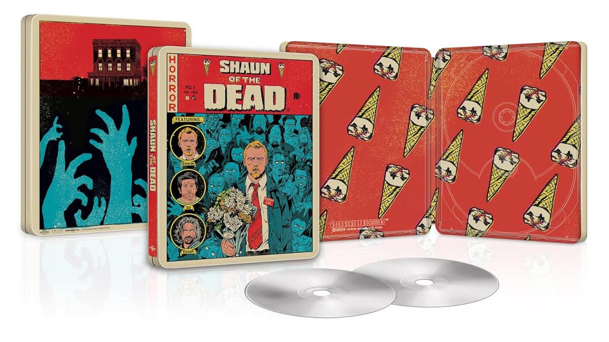 Shaun of the Dead 20th Anniversary 4K Steelbook Blu-ray Has An Amazing Cover