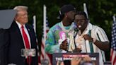 Trump appeared on stage at his Bronx rally with two rappers charged in a felony gang case