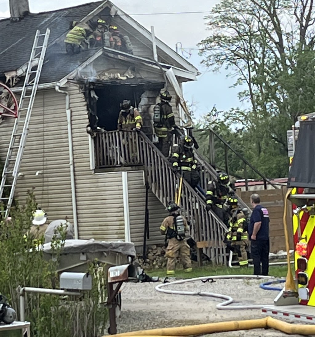 House fire in Brownstown draws numerous first responders to battle blaze