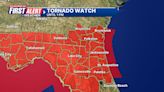First Alert Weather Day: Tornado Watch in effect until 1 p.m.
