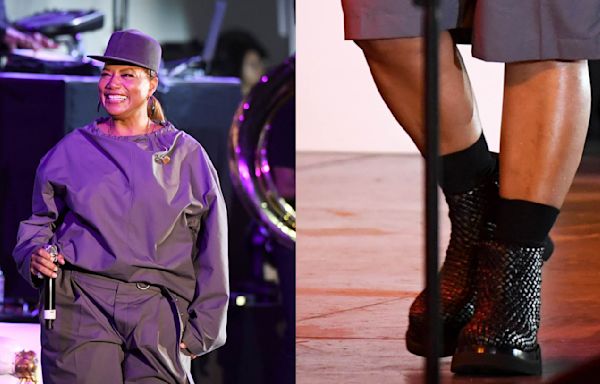 Queen Latifah Owns the Stage in Black Reptilian Boots at BET Experience 2024 in Los Angeles