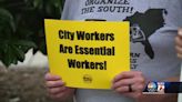 Greensboro city leaders react following city workers' rally before council meeting