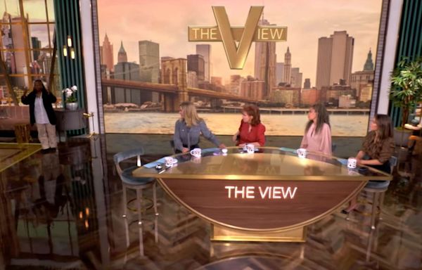 Watch Whoopi Goldberg get up from 'The View' table to demonstrate Kamala Harris' debate performance