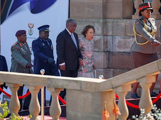 Ramaphosa is sworn in for a second term as South Africa's president with help from coalition parties