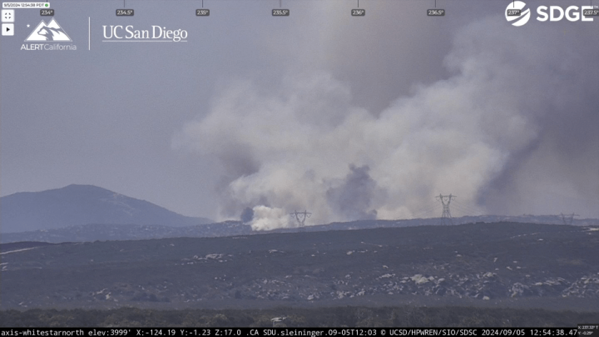 Seeing smoke? Brush fire burning southeast of Tecate