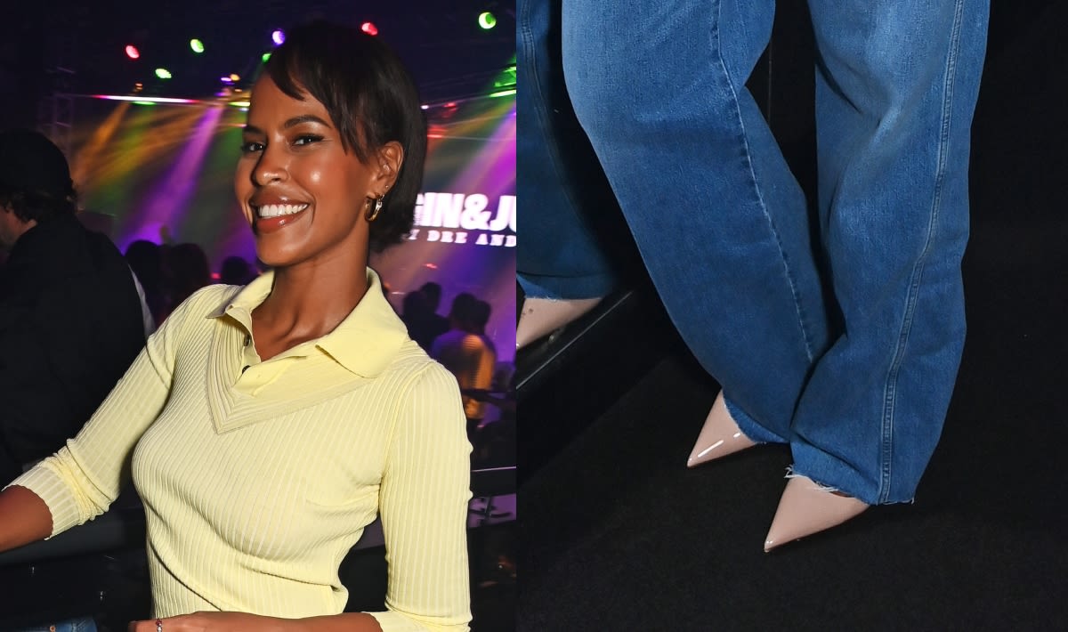 Sabrina Elba Pops on Celebrity-Favorite Patent Leather Tan Pumps at London Launch of ‘Gin & Juice By Dre and Snoop’