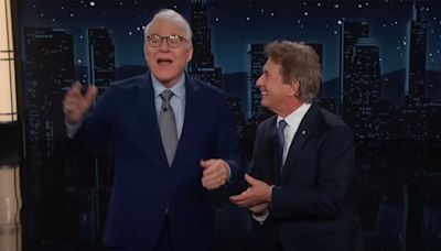 Watch Steve Martin crash Martin Short's 'Jimmy Kimmel Live' monologue