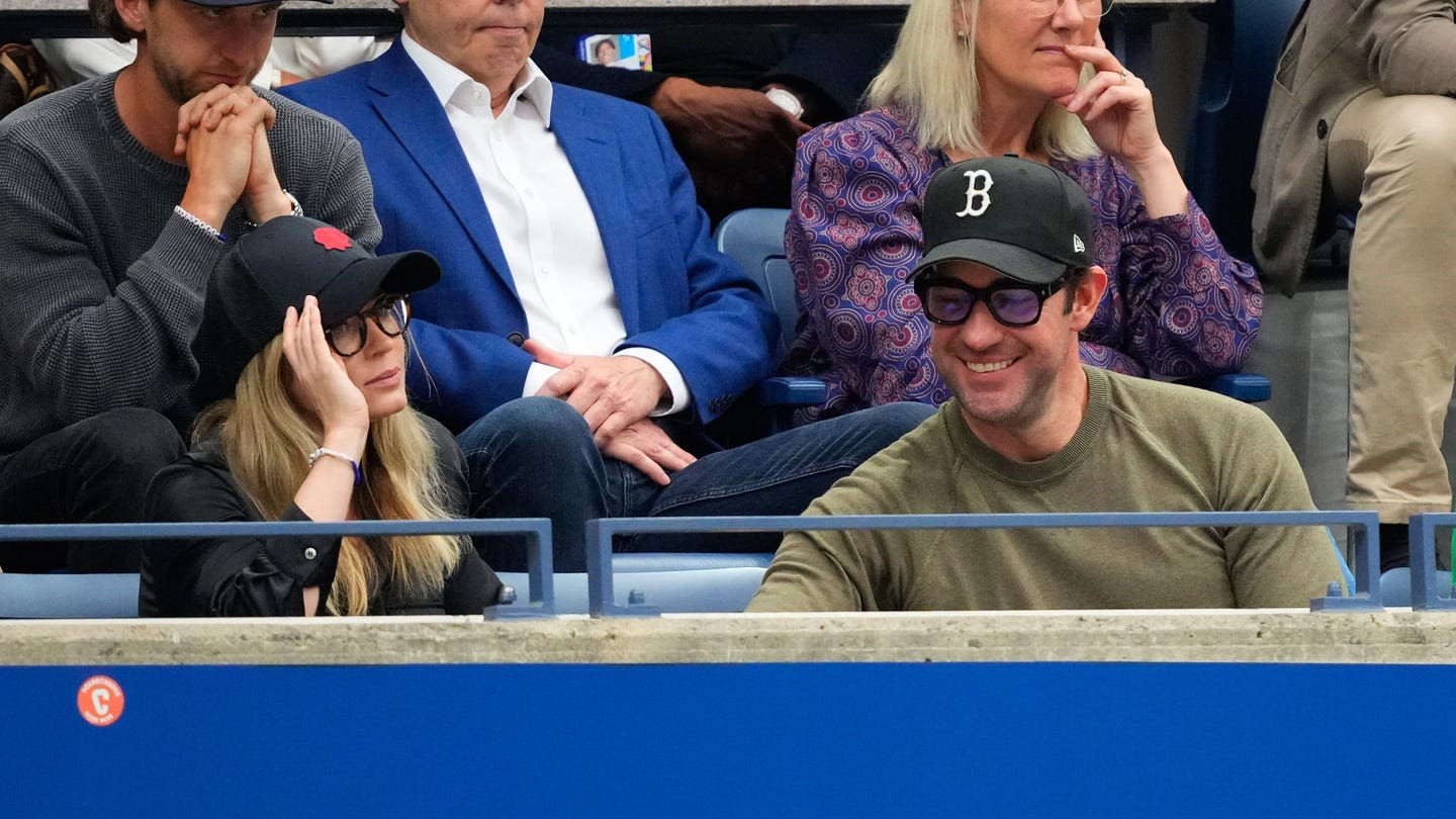 Emily Blunt and John Krasinski Took Their Daughters to the US Open