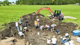 Skeleton of Ice Age mastodon, cousin of mammoths, unearthed in Michigan