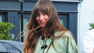 Dakota Johnson shows summer style in kimono-inspired jacket and jeans