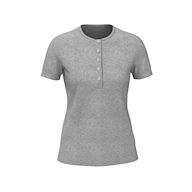 Similar to a crewneck but with a buttoned placket at the neckline Can be made from cotton or a cotton blend Available in a variety of colors and patterns Suitable for casual wear