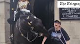 Watch: Tourist bitten by King’s Guard horse - while standing under warning sign