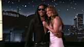 Lenny Kravitz crashes Jennifer Lopez's Jimmy Kimmel Live interview with surprise helicopter landing