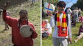 Competitors Tumble Down Hill In Hilarious Cheese Rolling Competition