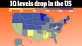 Map reveals average scores in every US state