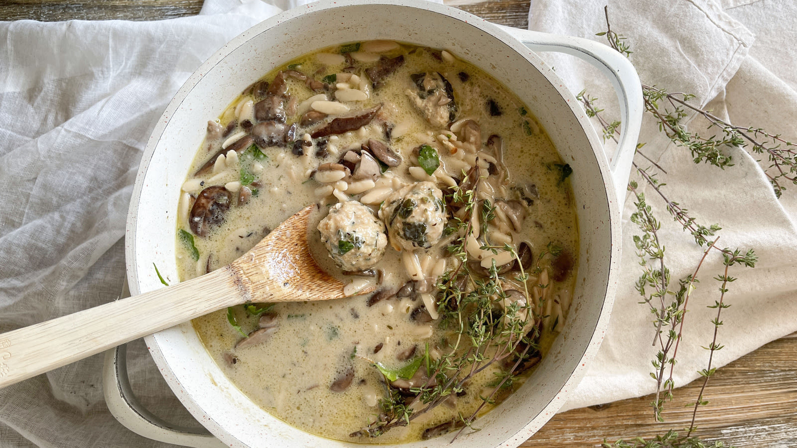 Creamy Turkey Meatball Mushroom Soup Recipe