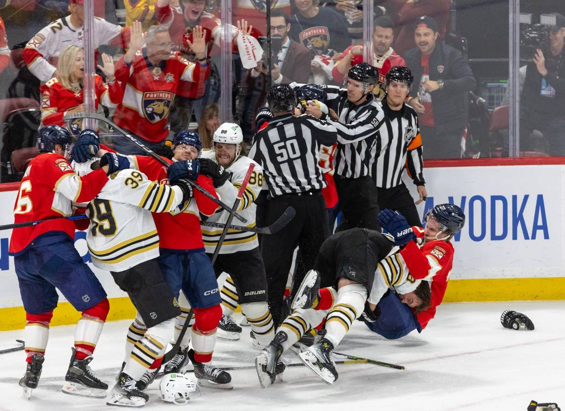 Panthers-Bruins playoff series finally got feisty. Expect that to continue