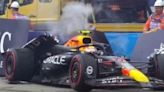 Checo Pérez choca auto en la calificación del GP de Hungría