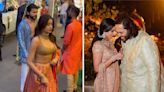 Janhvi Kapoor, Shikhar Paharia attend Anant Ambani-Radhika Merchant's Mameru ceremony. Watch