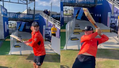 ...McGurk Perfectly Mimics Steve Smith's Batting During Washington Freedom Practice Session Ahead Of MLC 2024 Qualifier