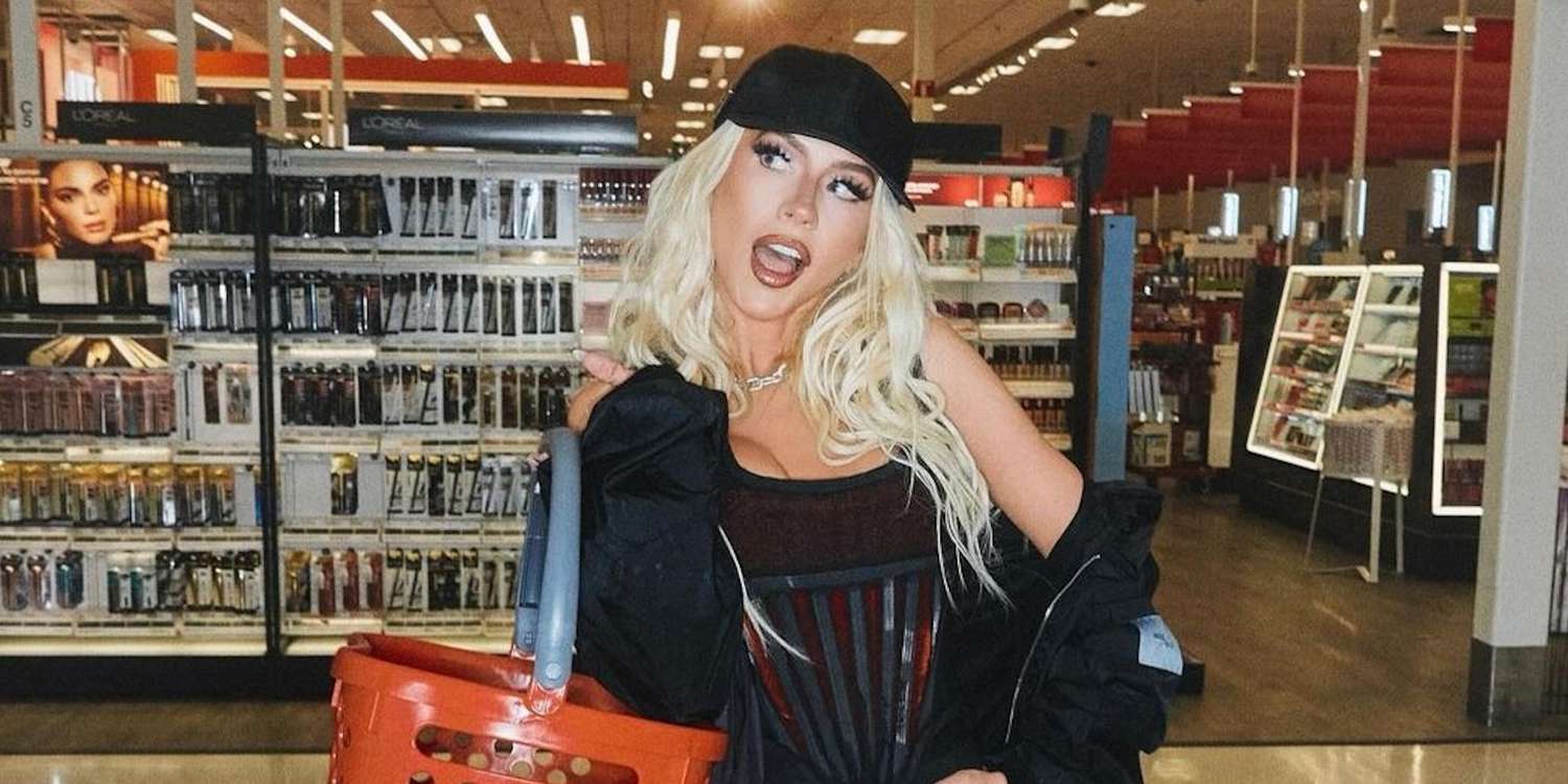 Christina Aguilera Went on a Target Run Wearing a Velvet Corset