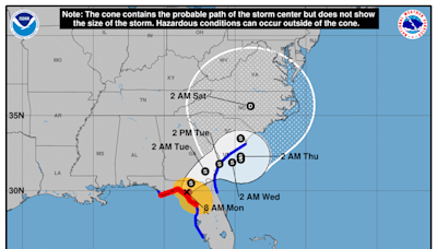 See Hurricane Debby's Projected Path