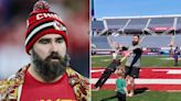 ‘Girl Dad’ Jason Kelce Gets Playful with His Daughters at NFL Pro Bowl Practice in Cute Videos