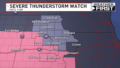 Strong storms Wednesday morning in southeast Iowa