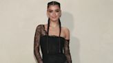 Dixie D'Amelio Serves Wednesday Addams Vibes in An All-Black Lace One-Shoulder Gown