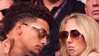 Patrick Mahomes and his wife Brittany look miserable at Wimbledon