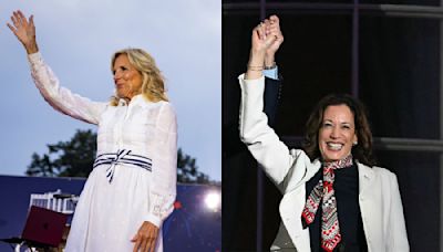 Jill Biden and Vice President Kamala Harris Favor Patriotic Dressing at White House Independence Day 2024 Celebration