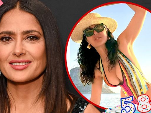 Salma Hayek Rings In 58th Birthday With Series of Thirst Traps