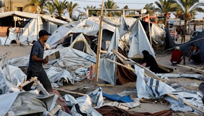 More than 40 dead, dozens injured in Israeli airstrikes on Gaza tent camp, agency says