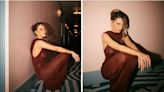 Belinda impone tendencia con vestido color café