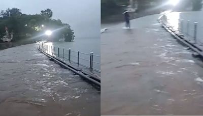 Mumbai Rains: Vihar Lake Overflows Amid Heavy Downpour; Video Surfaces
