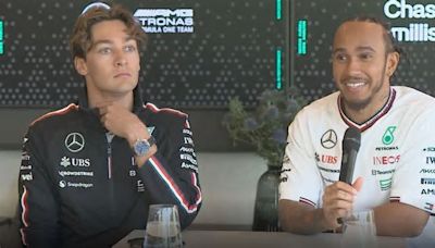 Lewis Hamilton cracks joke at George Russell's expense ahead of Chinese Grand Prix