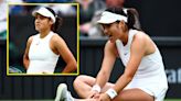 Raducanu crashes out of Wimbledon with defeat to qualifier after awkward fall