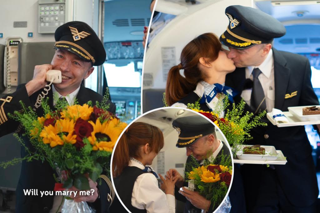 Pilot’s proposal to flight attendant girlfriend goes viral