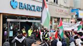 Pro-Palestine protesters occupy Barclays branches calling for boycott