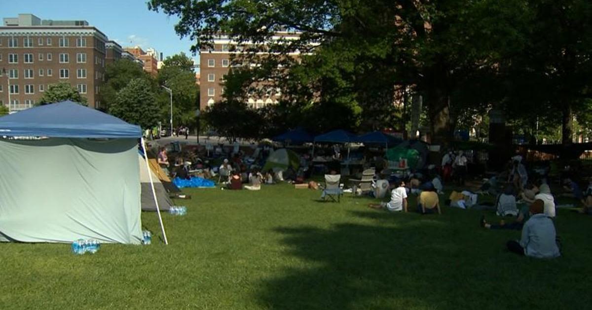 Pro-Palestinian encampment grows as protesters push for Johns Hopkins University to divest from Israel