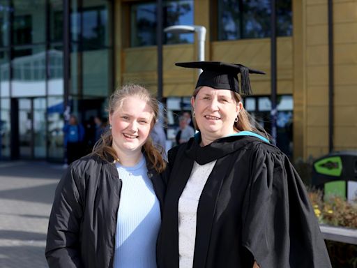 Mother and daughter celebrate 'huge' week as one graduates and other starts uni