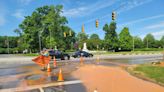 Two lanes on Highway 74 closed in Monroe after contractor causes water main break