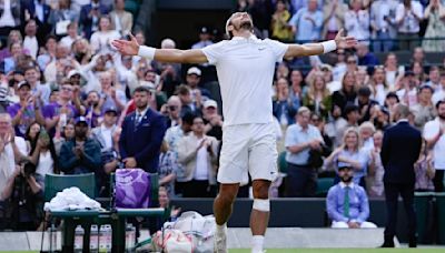 Lorenzo Musetti reaches his first Grand Slam semifinal at Wimbledon and will face Novak Djokovic