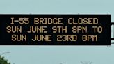 I-55 Bridge to close for two weeks in June for construction work